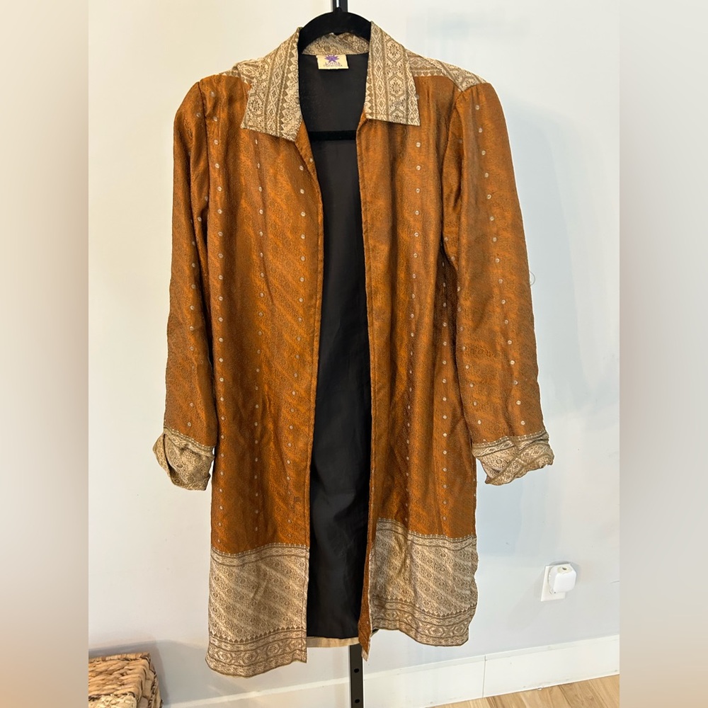 Lotus creations long cardigan best fit up to large